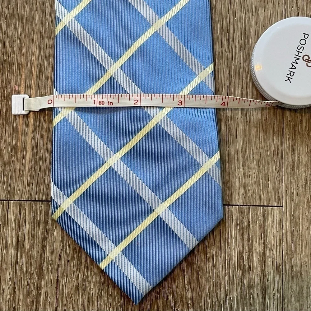 BOSS Men’s Silk Tie | Blue, White, Yellow